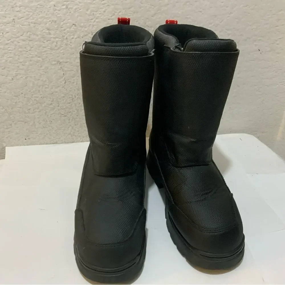 LL Bean Youth Unisex Big Kids Northwoods Snow Winter Boots Black Red Size 6
